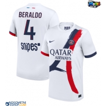 Moški Nogometni dresi Paris Saint-Germain Lucas Beraldo #4 Gostujoči 2025-26 Kratek Rokav